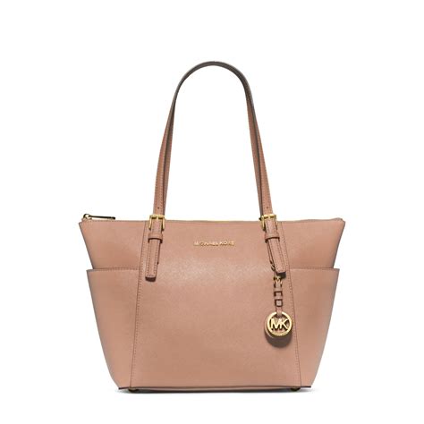 michael kors jet set leather tote pink|Michael Kors jet set luggage.